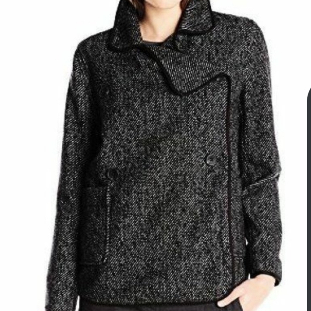 Lucky Brand Drape Wool Blend Herringbone Jacket Size M #720
